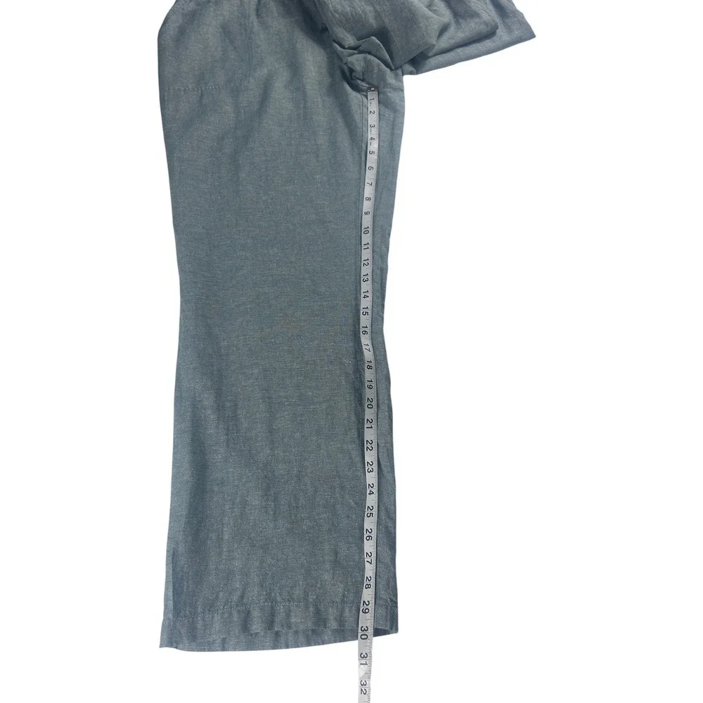 Liz‎ Claiborne Womens XL Wide Leg Linen Blend Pants Dark Forest Green 343436 NWT